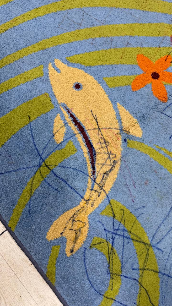 Стирка ковра дельфин - до